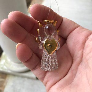 Angel Ornament Crystal Christmas Birthday VTG New